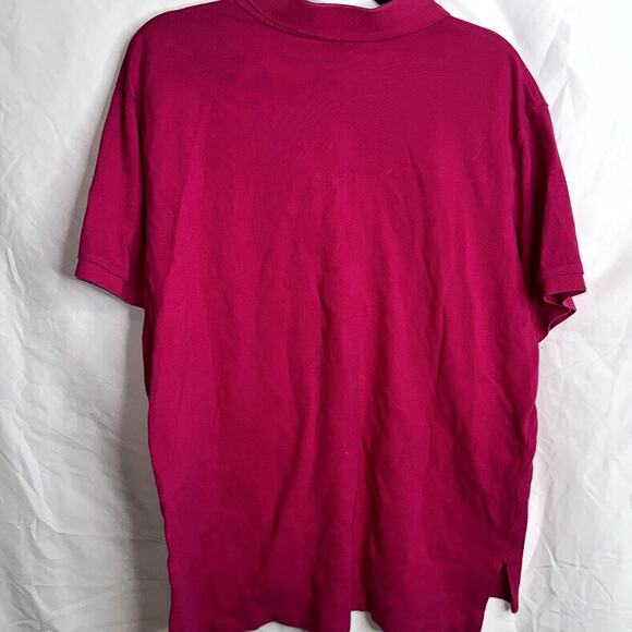 Polo Ralph Lauren Mens Size XXL Dark Pink Navy Pony Custom Fit Short Sleeve Polo - Picture 6 of 9